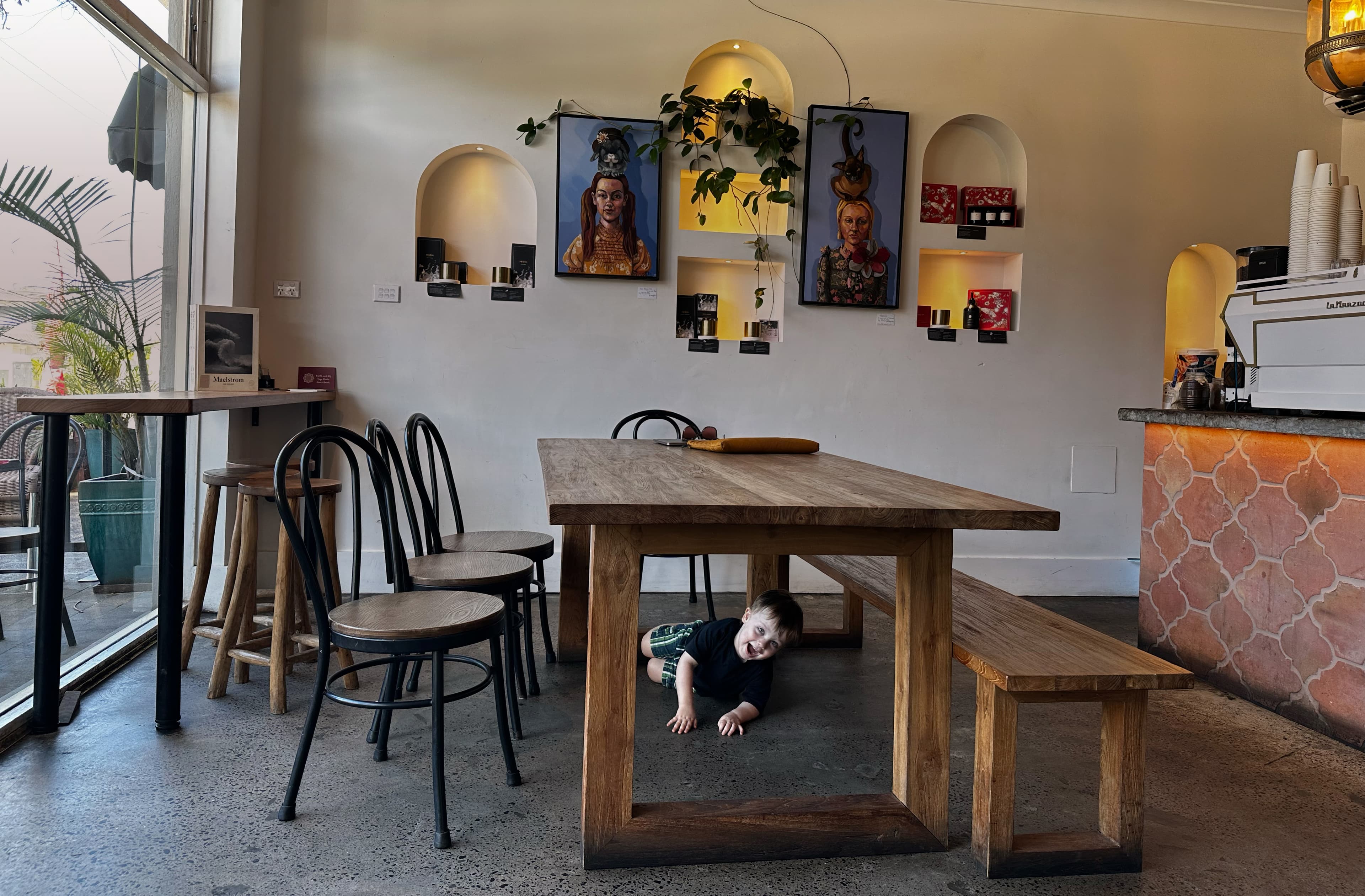 Inside The Boy & the Rose cafe
